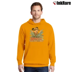Men’s 1980s Mickey Mouse Safari Disney Pullover Hoodie in orange | Cozy, Durable, Modern Fit