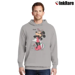 Men’s 1980s Minnie Mouse Miami Retro Pullover Hoodie in sport grey | Cozy, Durable, Modern Fit
