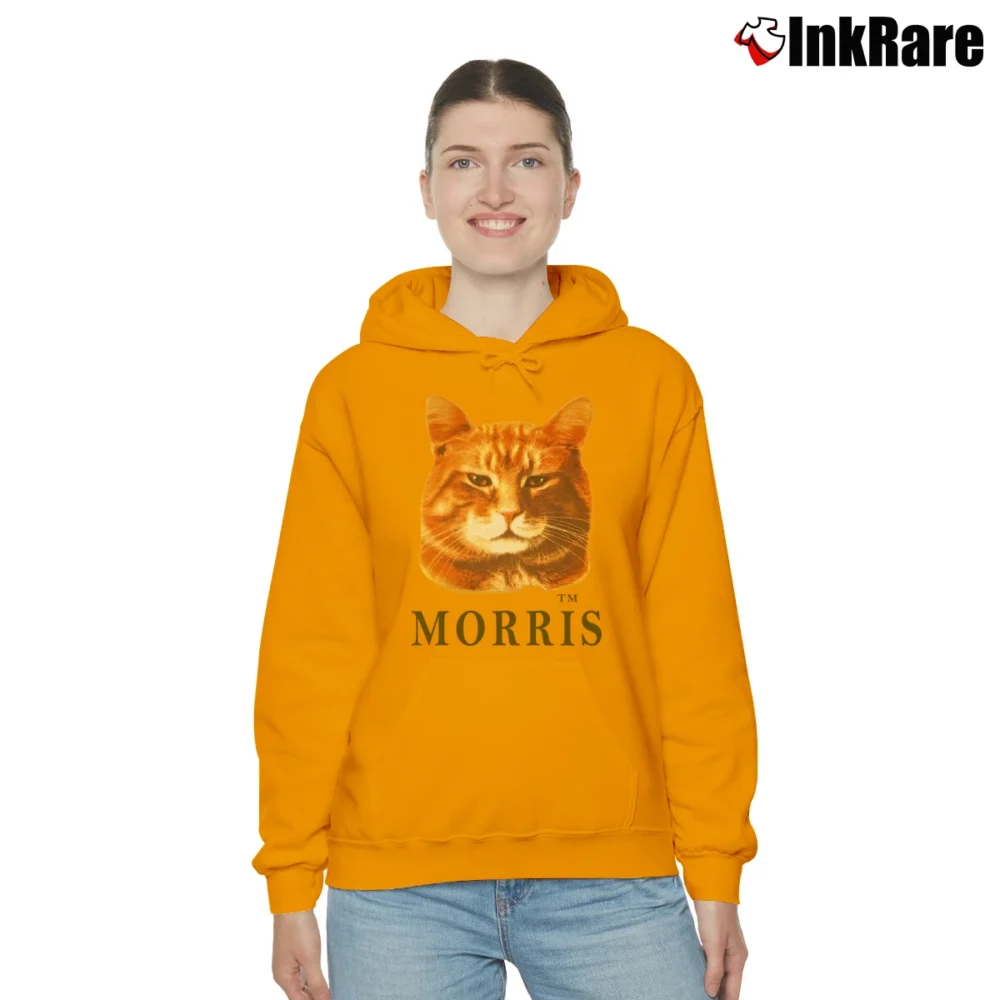 Women’s 1980s Morris The Cat Cozy Hoodie in orange | Warm, Structured, Stylish