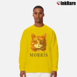 Men’s 1980s Morris The Cat Long-Sleeve Shirt in yellow | Sleek, Lightweight, Year-Round Wear