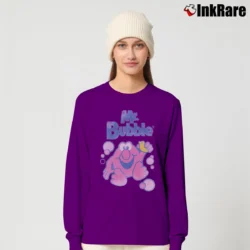 Women’s 1980s Mr. Bubble Retro Logo Graphic Long-Sleeve Top in purple | Sleek, Versatile, All-Season