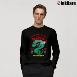 Men’s 1980s Philadelphia Chinatown Fire Dept Dragon Long-Sleeve Shirt in black | Sleek, Lightweight, Year-Round Wear