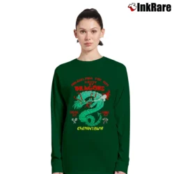 Women’s 1980s Philadelphia Chinatown Fire Dept Dragon Long-Sleeve Top in forest green | Sleek, Versatile, All-Season