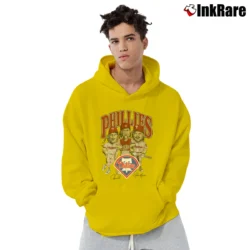 Men’s 1980s Philadelphia Phillies Bobblehead Graphic Pullover Hoodie in yellow | Cozy, Durable, Modern Fit