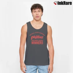 Men’s 1980s Philadelphia Phillies World Series Champions Tank Top in charcoal | Breathable, Active-Friendly Design
