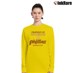 Women’s 1980s Property Of Philadelphia Phillies Pete Rose Long-Sleeve Top in yellow | Sleek, Versatile, All-Season
