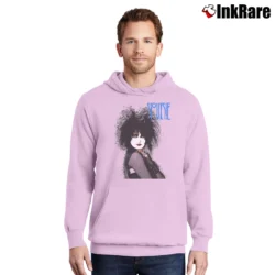 Men’s 1980s Siouxsie Sioux Band Tour Pullover Hoodie in light pink | Cozy, Durable, Modern Fit