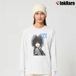 Women’s 1980s Siouxsie Sioux Band Tour Long-Sleeve Top in white | Sleek, Versatile, All-Season