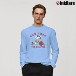 Men’s 1980s Snoopy Joe Cool New York Long-Sleeve Shirt in light blue | Sleek, Lightweight, Year-Round Wear