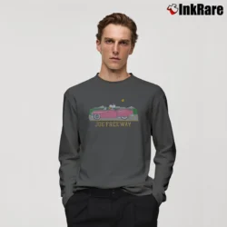 Men’s 1980s Snoopy Joe Freeway Car Long-Sleeve Shirt in charcoal | Sleek, Lightweight, Year-Round Wear