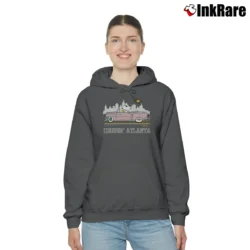 Women’s 1980s Snoopy Woodstock Cruisin Atlanta Cozy Hoodie in charcoal | Warm, Structured, Stylish