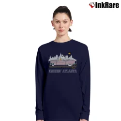 Women’s 1980s Snoopy Woodstock Cruisin Atlanta Long-Sleeve Top in navy | Sleek, Versatile, All-Season