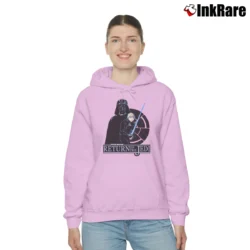 Women’s 1980s Star Wars Return Of The Jedi Luke Darth Vader Cartoon Cozy Hoodie in light pink | Warm, Structured, Stylish