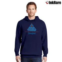 Men’s 1980s Star Wars Star Tours Disneyland Graphic Pullover Hoodie in navy | Cozy, Durable, Modern Fit