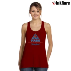 Women’s 1980s Star Wars Star Tours Disneyland Graphic Tank Top in maroon | Lightweight, Movement-Friendly