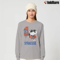 Women’s 1980s Syracuse University Snoopy Long-Sleeve Top in sport grey | Sleek, Versatile, All-Season
