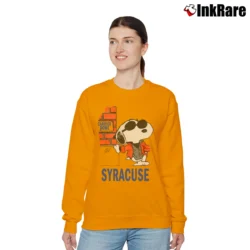 Women’s 1980s Syracuse University Snoopy Relaxed Sweatshirt in orange | Soft, Laid-Back Vibe