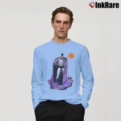 Men’s 1980s The Batman DC Comics Classic Long-Sleeve Shirt in light blue | Sleek, Lightweight, Year-Round Wear