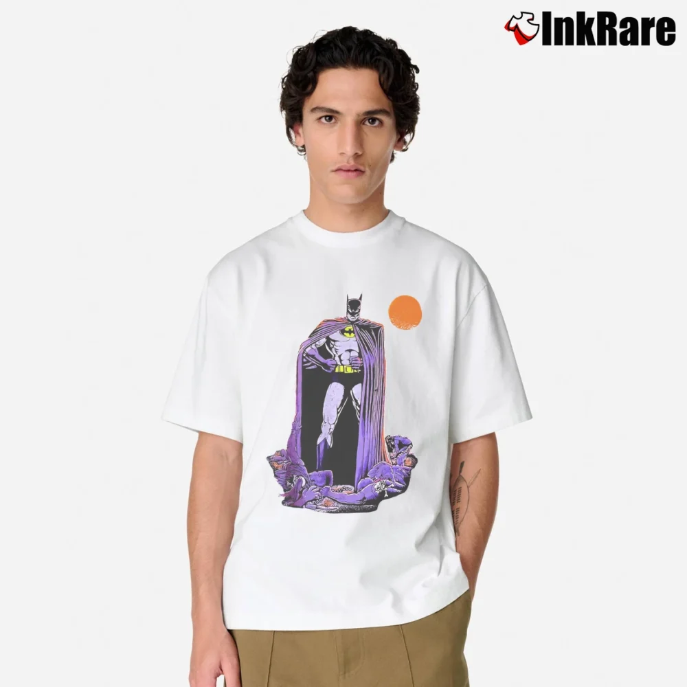 Men’s 1980s The Batman DC Comics Classic Classic T-Shirt in white | Soft, Breathable Everyday Wear