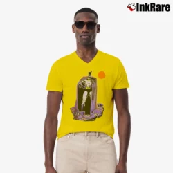 Men’s 1980s The Batman DC Comics Classic V-Neck Tee in yellow | Sharp, Breathable, Everyday Staple