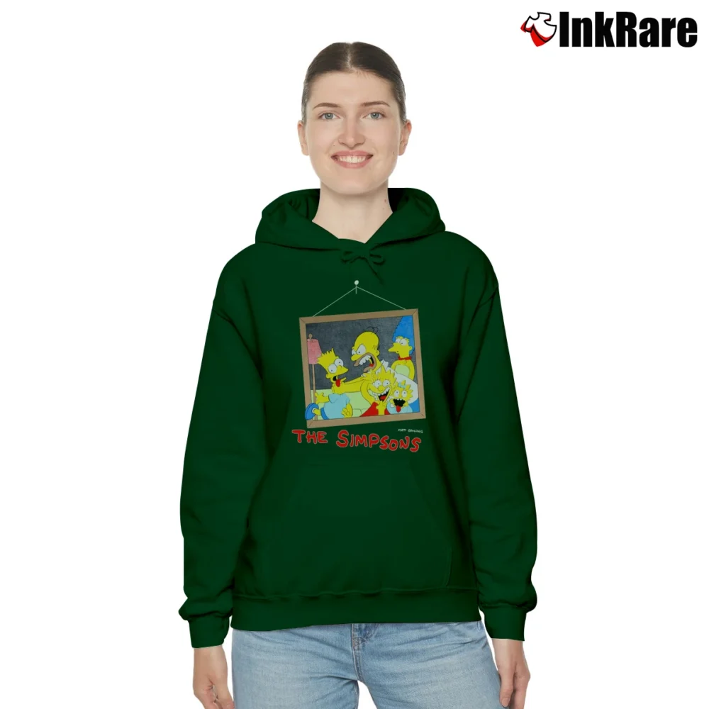Women’s 1980s The Simpsons 80s 90s Comedy Cartoon Cozy Hoodie in forest green | Warm, Structured, Stylish