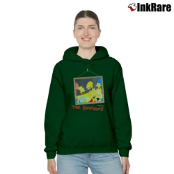 Women’s 1980s The Simpsons 80s 90s Comedy Cartoon Cozy Hoodie in forest green | Warm, Structured, Stylish