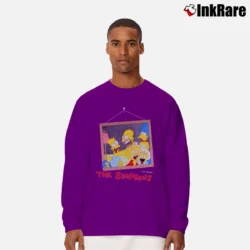 Men’s 1980s The Simpsons 80s 90s Comedy Cartoon Long-Sleeve Shirt in purple | Sleek, Lightweight, Year-Round Wear