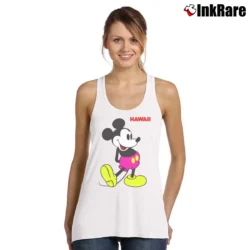 Women’s 1980s Vintage Hawaii Mickey Mouse Tank Top in white | Lightweight, Movement-Friendly
