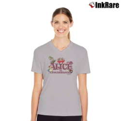 Women’s 1981 Alice In Wonderland Disney V-Neck Tee in sport grey | Chic Neckline, Soft Texture