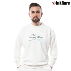 Men’s 1981 Moody Blues World Tour Crewneck Sweatshirt in white | Cozy Fabric, Clean Style