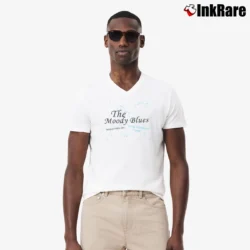 Men’s 1981 Moody Blues World Tour V-Neck Tee in white | Sharp, Breathable, Everyday Staple