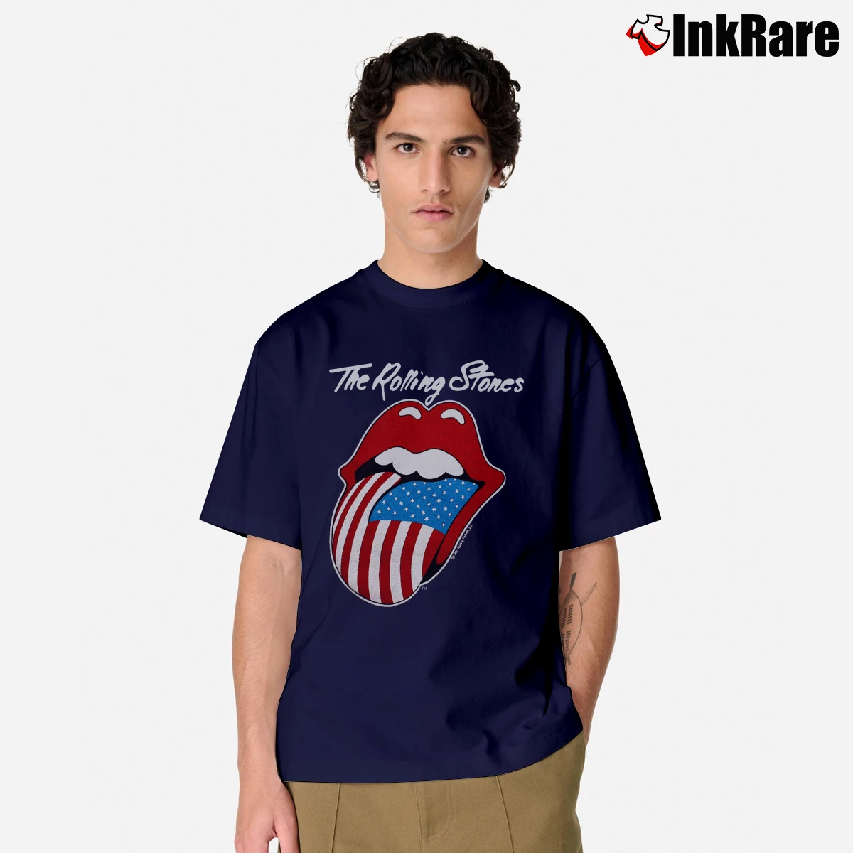 Men’s 1981 Rolling Stones Tour Classic T-Shirt in navy | Soft, Breathable Everyday Wear