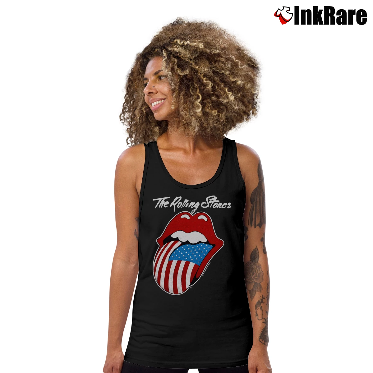 Women’s 1981 Rolling Stones Tour Tank Top in black | Lightweight, Movement-Friendly