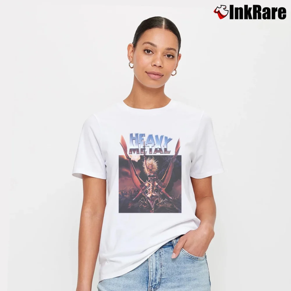 Women’s 1981s Heavy Metal Movie Signature T-Shirt in white | Soft, Flattering Fit