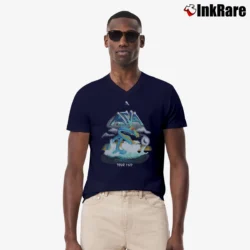 Men’s 1982 Asia Dragon Rock Tour Vintage V-Neck Tee in navy | Sharp, Breathable, Everyday Staple
