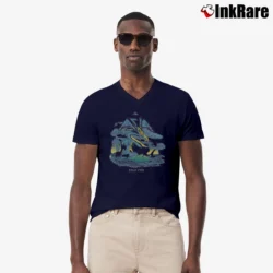 Men’s 1982 Asia Tour Concert V-Neck Tee in navy | Sharp, Breathable, Everyday Staple
