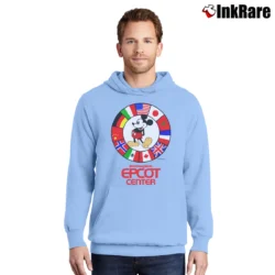Men’s 1982 Epcot Center Disney Vintage Pullover Hoodie in light blue | Cozy, Durable, Modern Fit