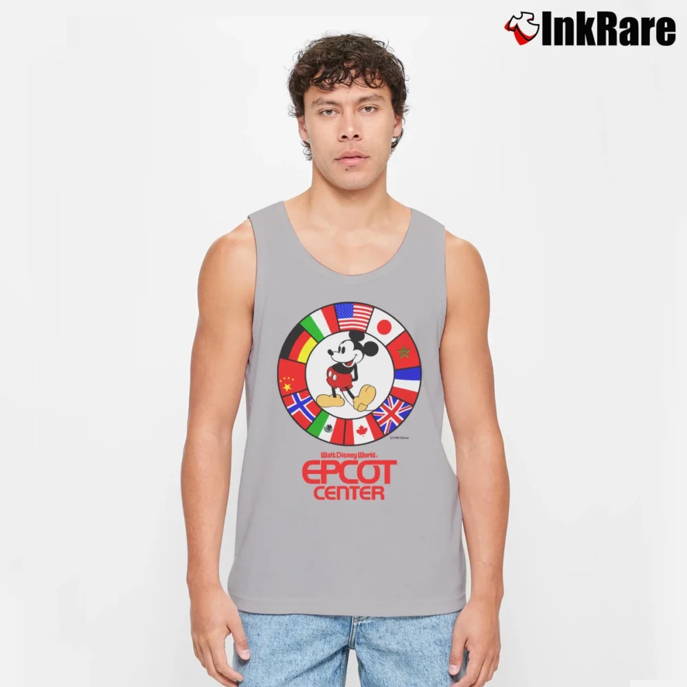 Men’s 1982 Epcot Center Disney Vintage Tank Top in sport grey | Breathable, Active-Friendly Design