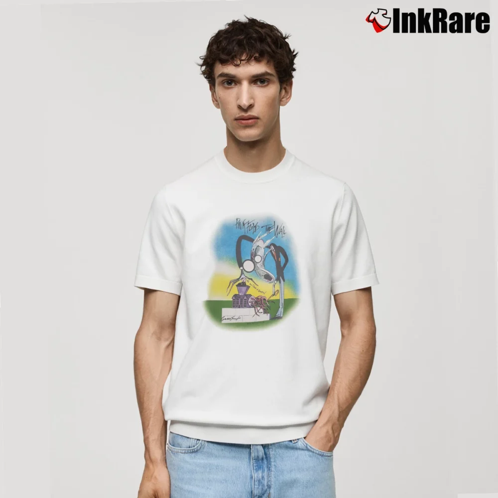 Men’s 1982 Pink Floyd The Wall We Don't Need No Education Classic T-Shirt in white | Soft, Breathable Everyday Wear