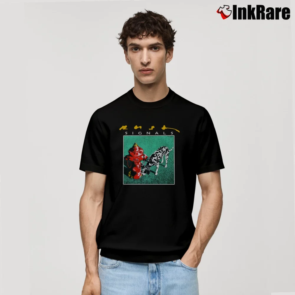 Men’s 1982 Rush Signals New World Tour Rock Classic T-Shirt in black | Soft, Breathable Everyday Wear