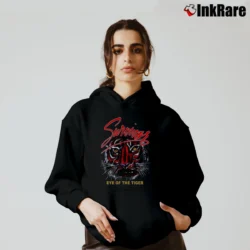Women’s 1982 Survivor Eye Of The Tiger Tour Cozy Hoodie in black | Warm, Structured, Stylish