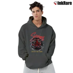 Men’s 1982 Survivor Eye Of The Tiger Tour Pullover Hoodie in charcoal | Cozy, Durable, Modern Fit