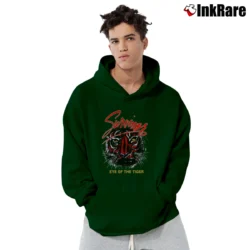 Men’s 1982 Survivor Eye Of The Tiger Tour Pullover Hoodie in forest green | Cozy, Durable, Modern Fit