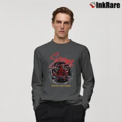 Men’s 1982 Survivor Eye Of The Tiger Tour Long-Sleeve Shirt in charcoal | Sleek, Lightweight, Year-Round Wear