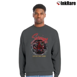 Men’s 1982 Survivor Eye Of The Tiger Tour Crewneck Sweatshirt in charcoal | Cozy Fabric, Clean Style