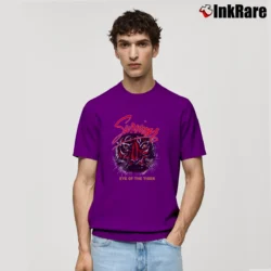 Men’s 1982 Survivor Eye Of The Tiger Tour Classic T-Shirt in purple | Soft, Breathable Everyday Wear
