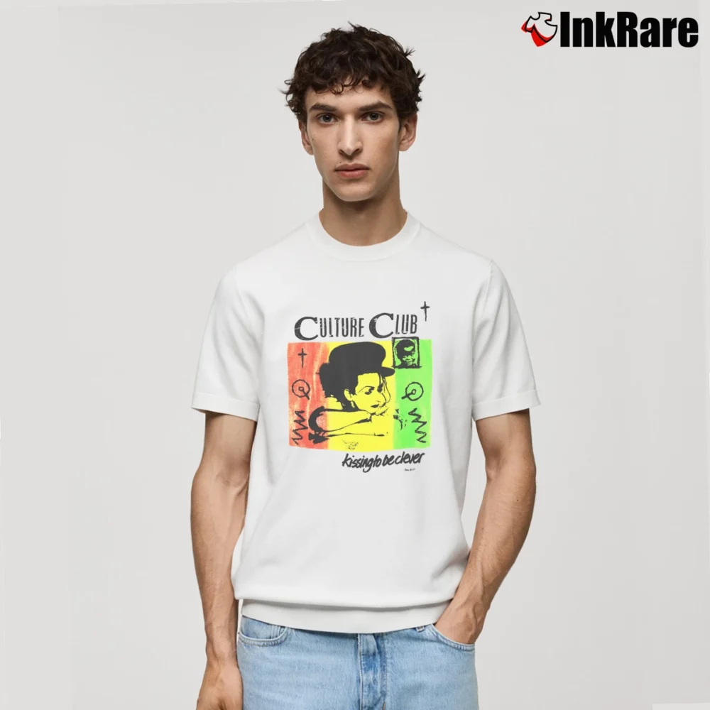 Men’s 1983 Culture Club Kissing To Be Clever Classic T-Shirt in white | Soft, Breathable Everyday Wear
