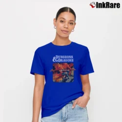Women’s 1983 Dungeons And Dragons Players Manual Signature T-Shirt in royal blue | Soft, Flattering Fit