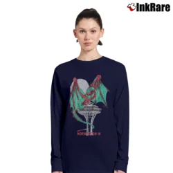 Women’s 1983 Norwescon Seattle Sci - fi Fantasy Dragon Long-Sleeve Top in navy | Sleek, Versatile, All-Season