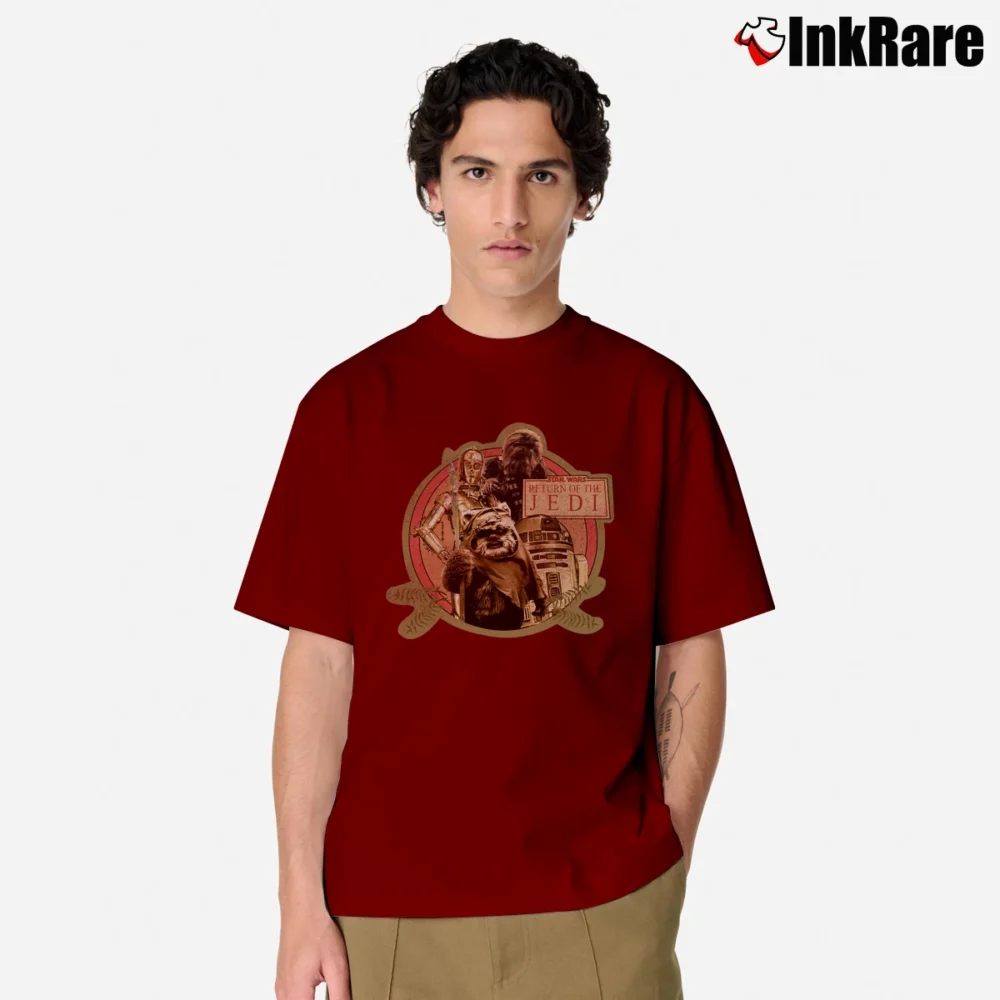 Men’s 1983 Star Wars Return Of The Jedi Classic Classic T-Shirt in maroon | Soft, Breathable Everyday Wear